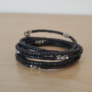 Elegant Black Beaded Bracelet